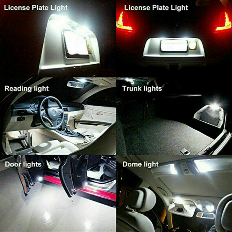 20pcs Car T10 White LED 5050 8smd Wedge Light Bulb W5W 194 168 2825 158 192 12V