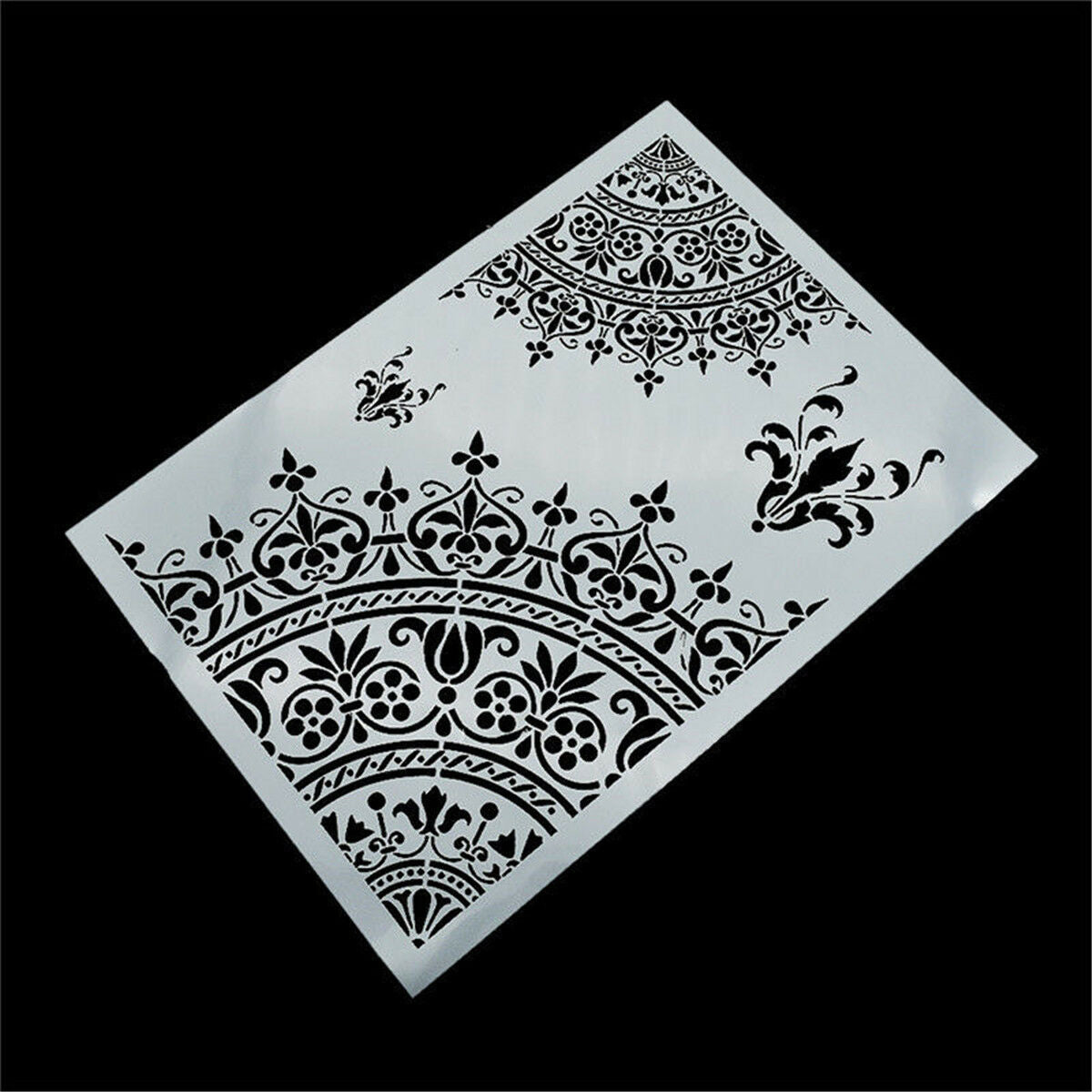 Mandala Crown Design Stencils Scrapbooking DIY Reusable Hand Craft Making Decor