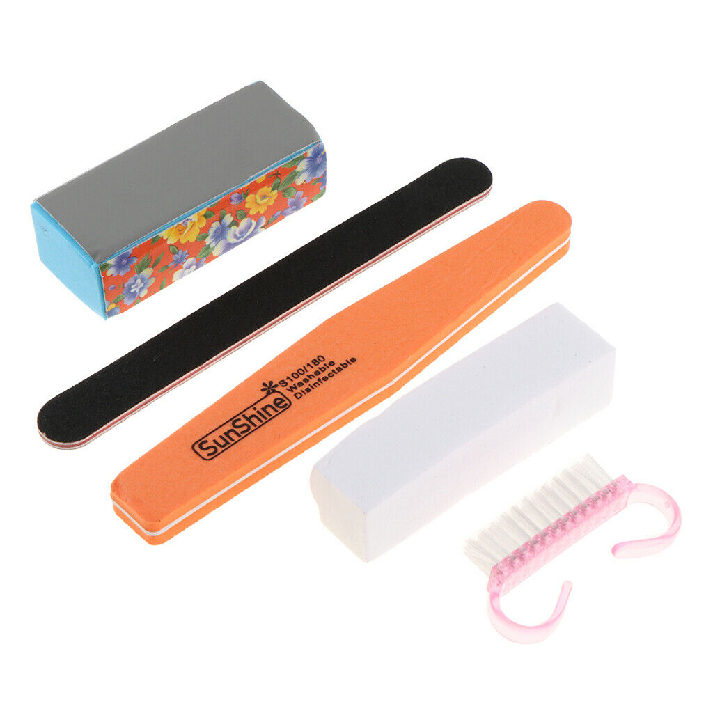 5PCS Nail Manicure Pedicure Tool Buffering Buffer, Sanding Block Files with