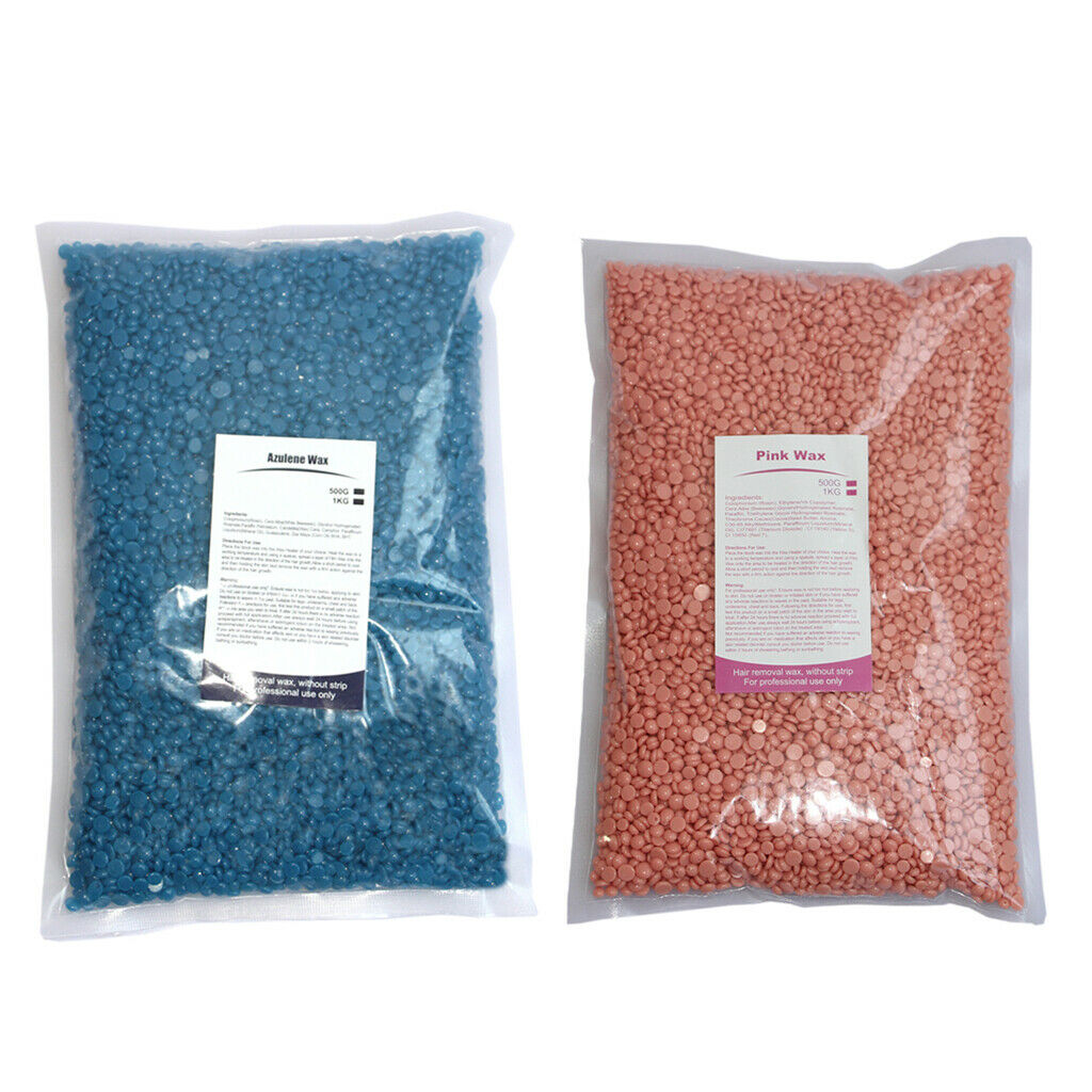 2Pcs Hard Wax Beans Painless Hair Removal Depilatory Bikini Legs Body Waxing