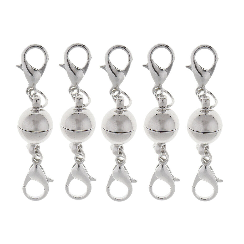 5 Sets Buckle Ball Magnetic Clasps With Both Sides Lobster Hooks DIY