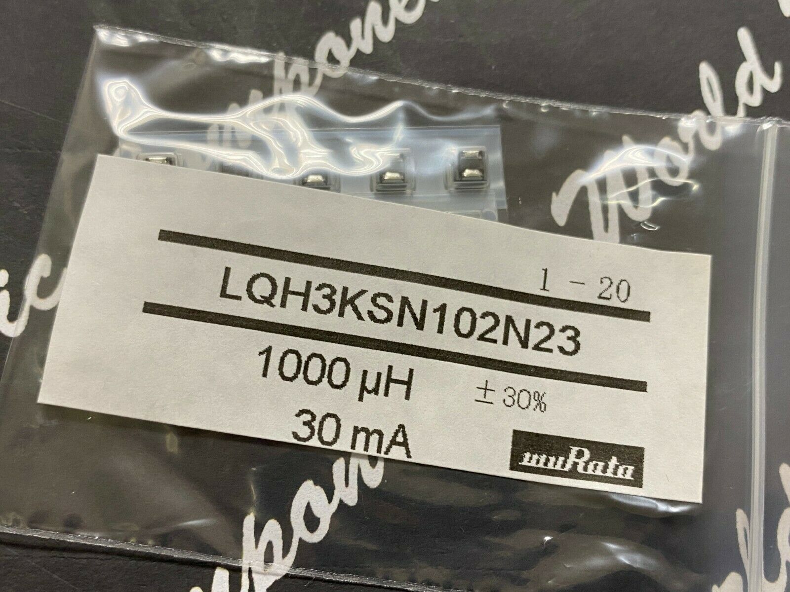 10pcs - muRata LQH3KSN102N23 1000uH 30mA 30% SMD Inductor