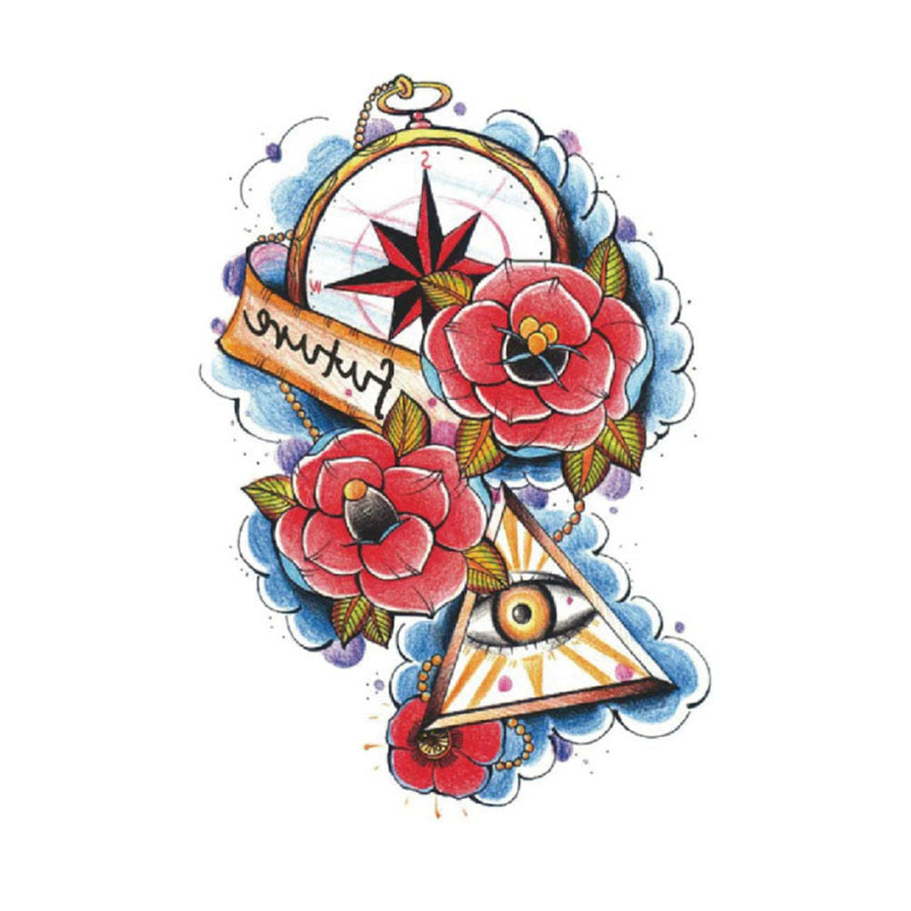 Body Art Makeup Triangle Eyes Tattoo Waterproof Temporary Tattoo Stick .l8