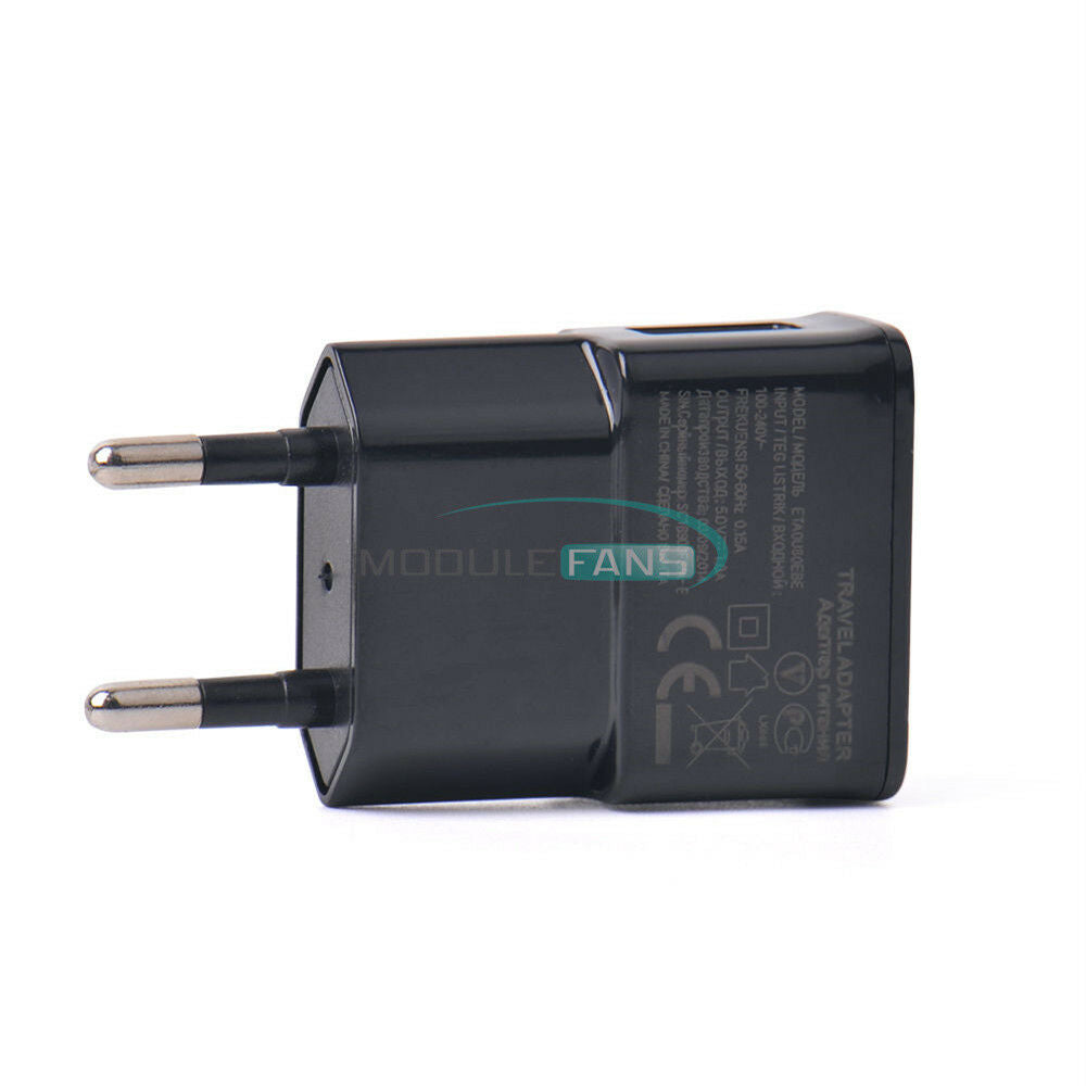 USB EU Plug 5V 2A Wall Charger 1 Port Charging Travel Adjust Power Adapter
