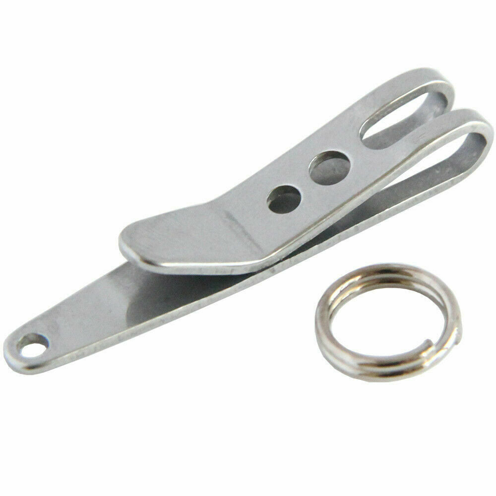 10PCS Mini Edc Gear Pocket Suspension Clip Hanger Tool Key Ring Keychain