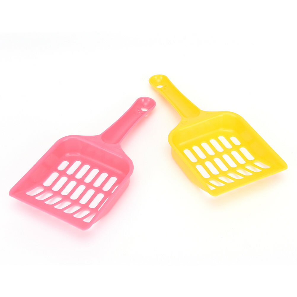 Cat Dog Plastic Litter Tray Scoop Spoon Random Color Waste Poop Shovel Cl.l8
