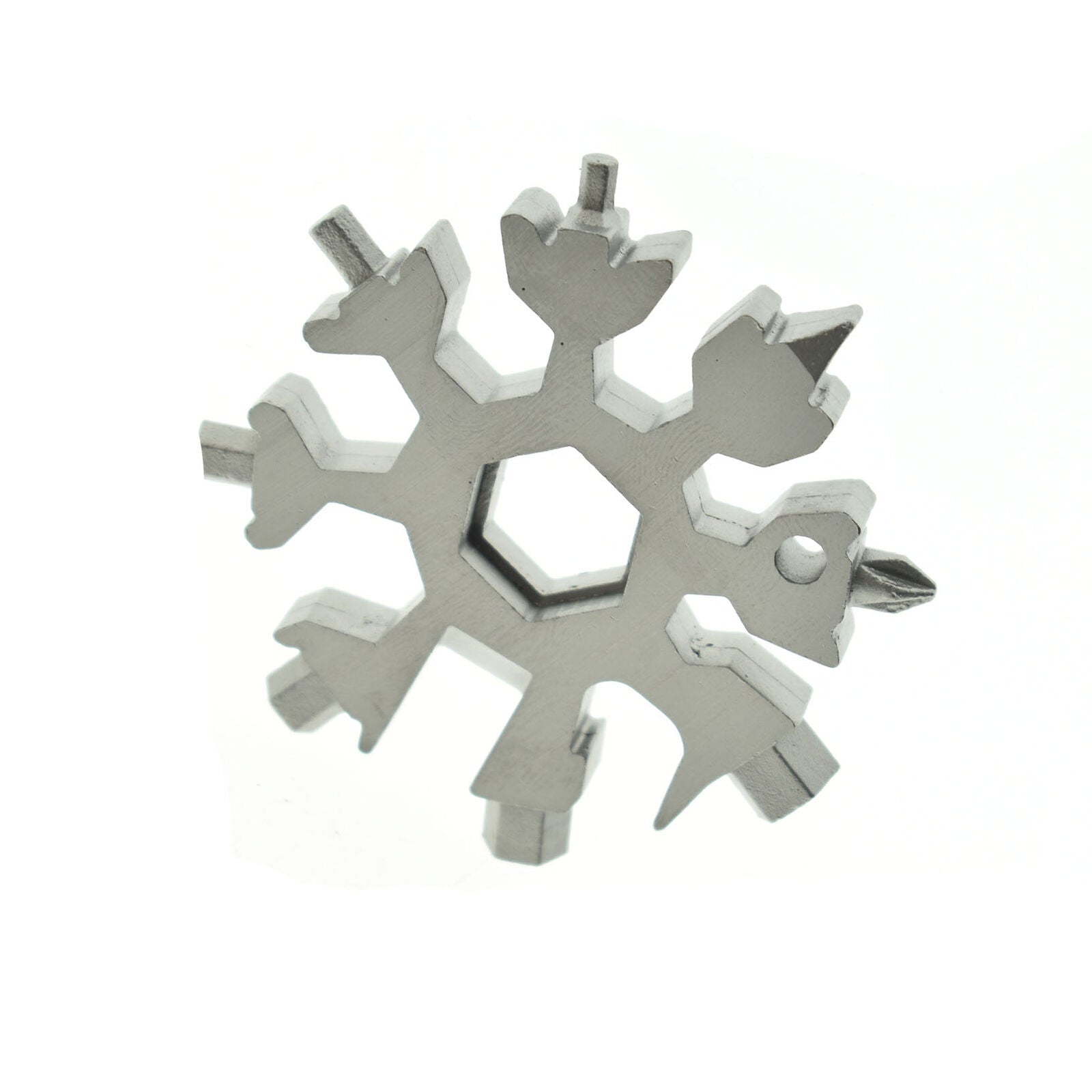 18 in1 Stainless Multi-tool Snowflake Keychain Wrench Screwdriver Bottle Opener