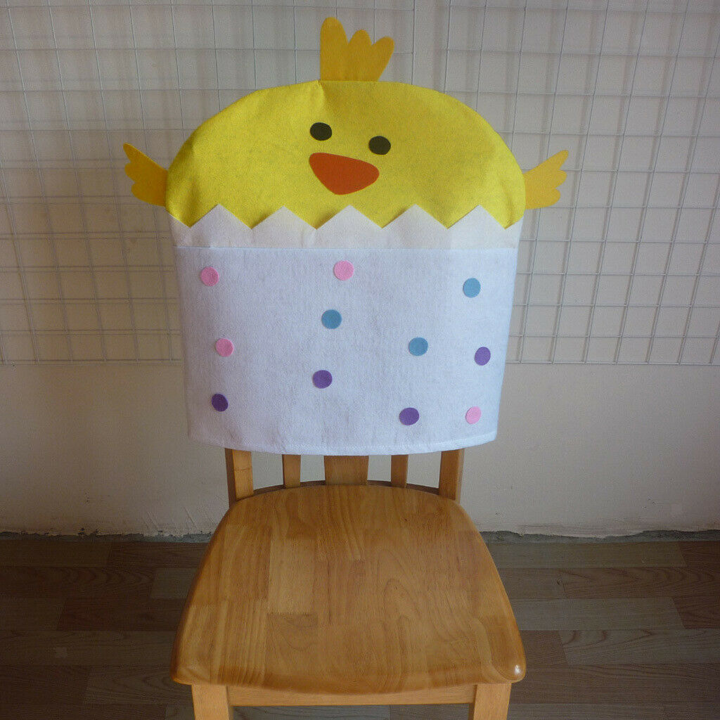 2Pcs Decorative Chair Back Cover Slipcovers 20x27inch for Easter Holiday