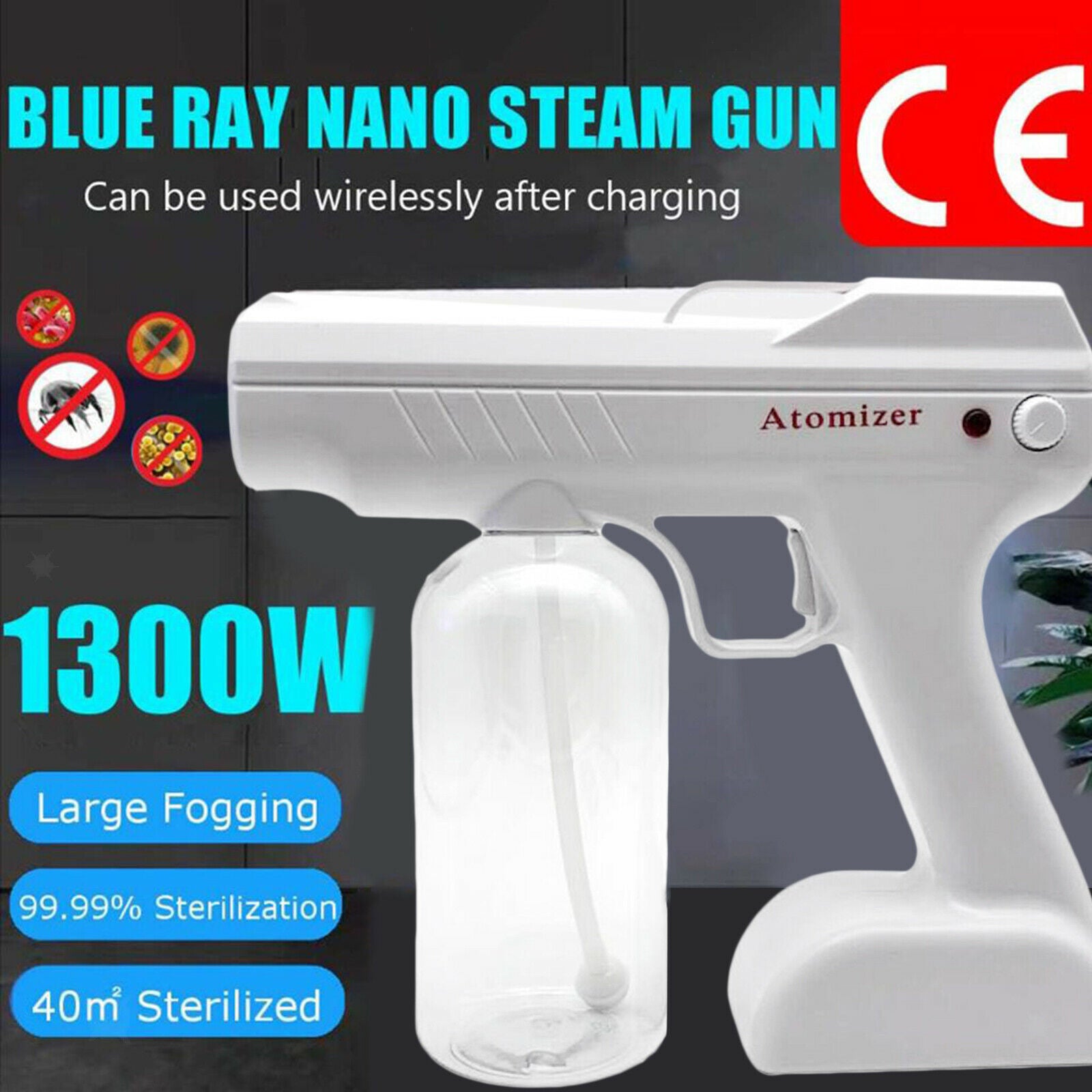 Handheld Cordless Disinfectant Sprayer Tool Nano Jet Indoor Outdoor School