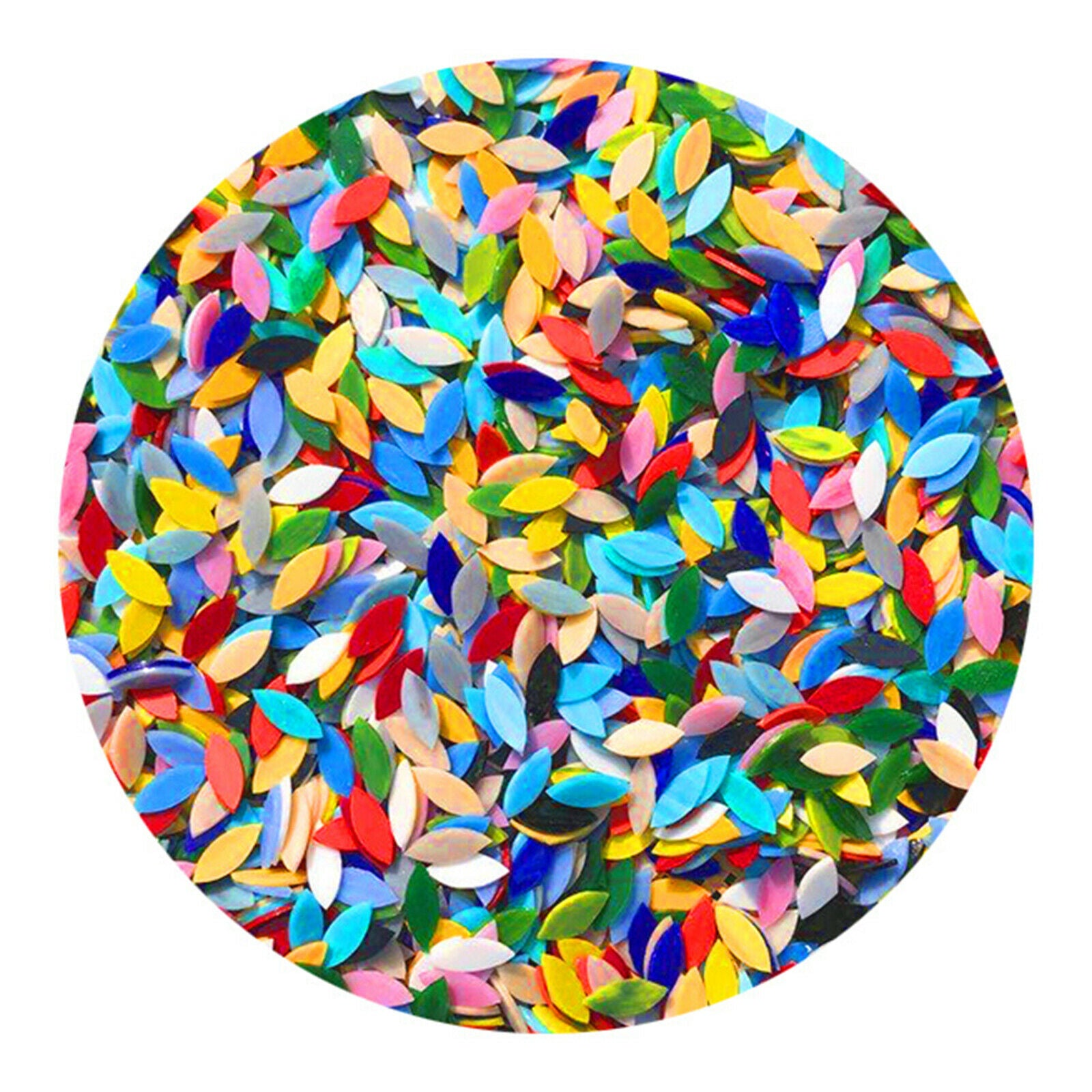 100x Petal Mosaic Tiles Flower Leaves for Art Garden Seat Table Decoration