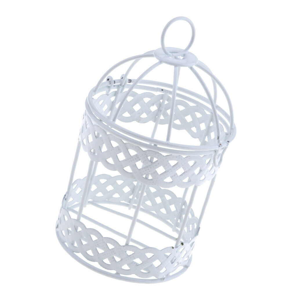 3pcs Bird Cage Shaped Plant Stand Flower Stand Bird Cage Nordic Retro Hanging