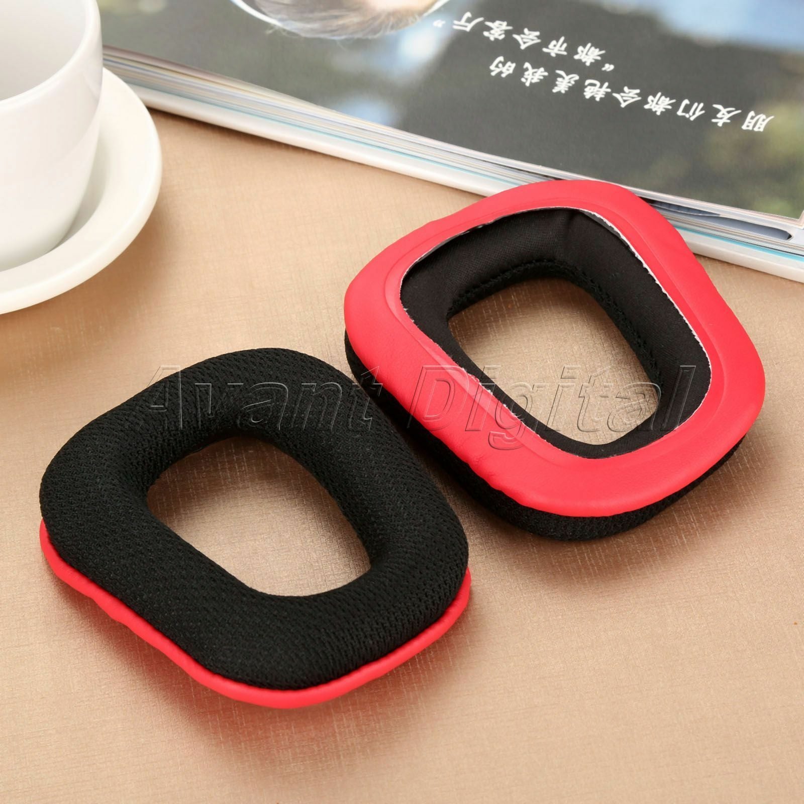 Black Headset Earpads Foam Cover Logitech G35 G930 G430 F450 headphones 1 Pair