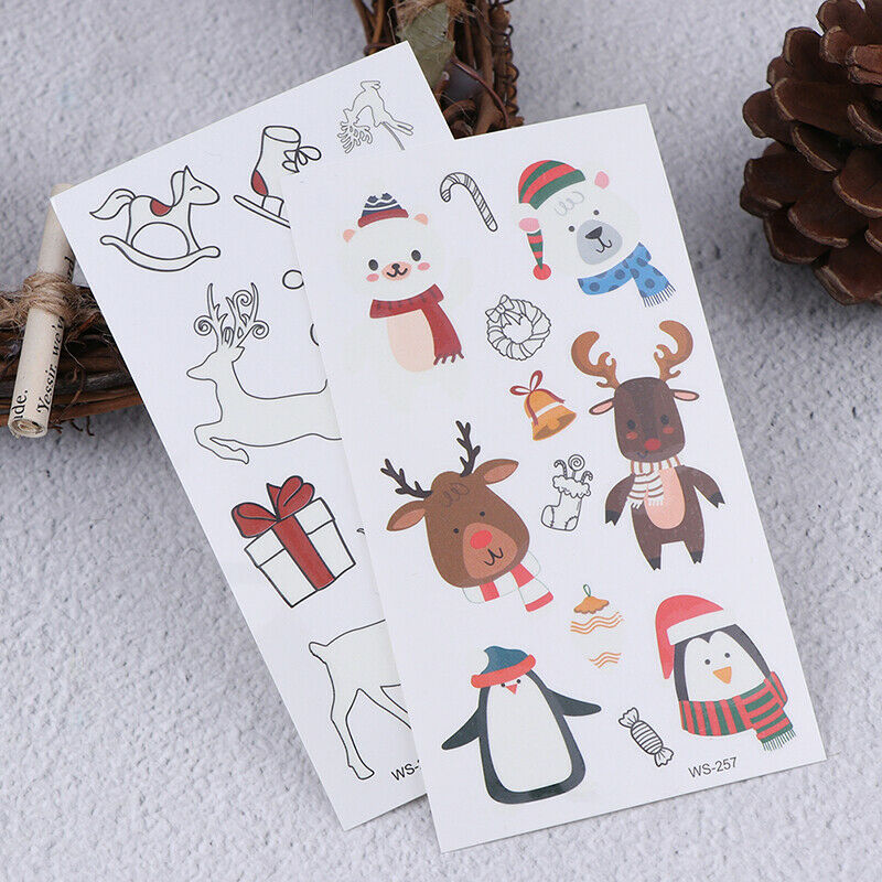 10Pcs Luminous Temporary Tattoo Stickers Christmas Carnival Party DecorationBDD