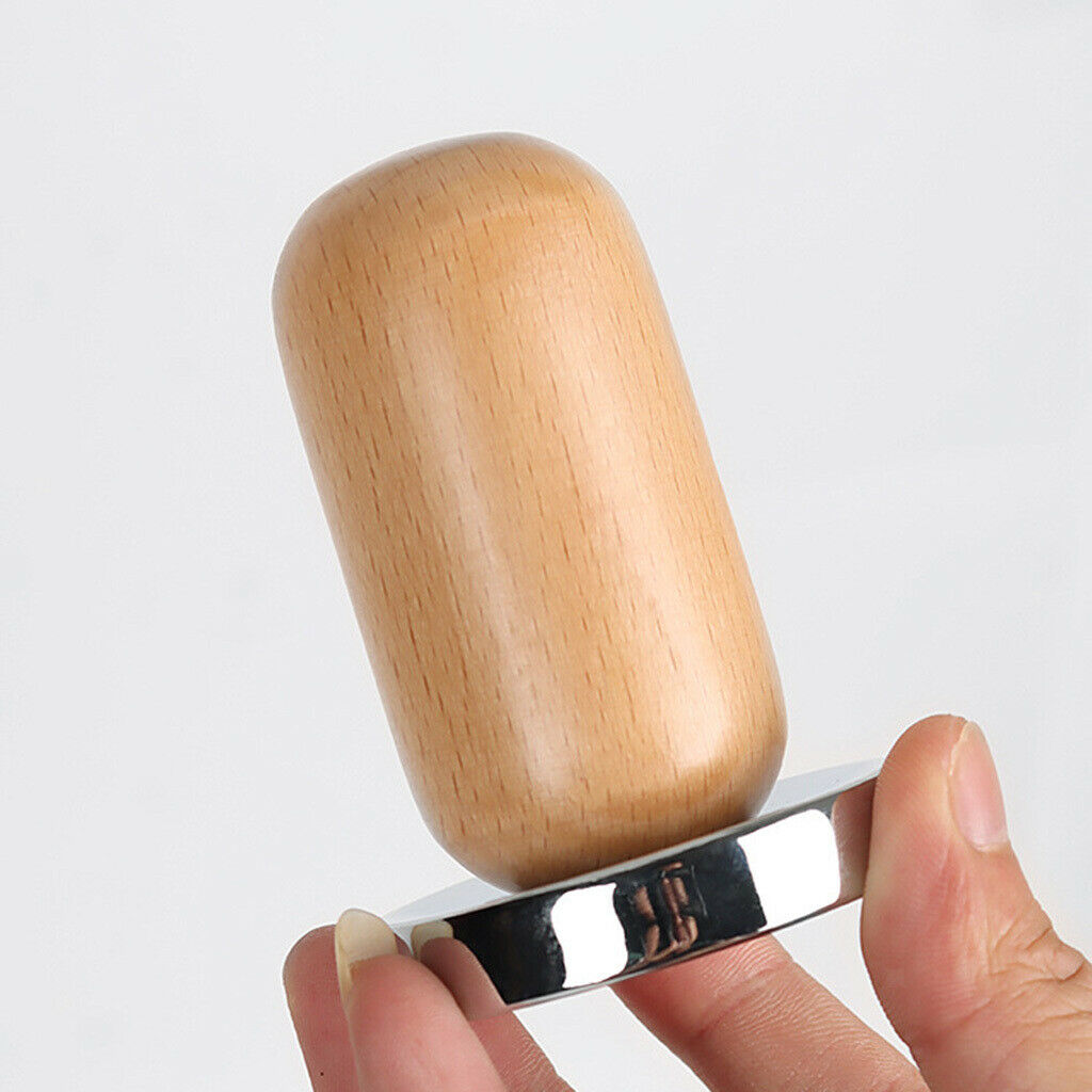 Wooden Grip Espresso Coffee Tamper Barista Coffee Bean Press Hammer Tool