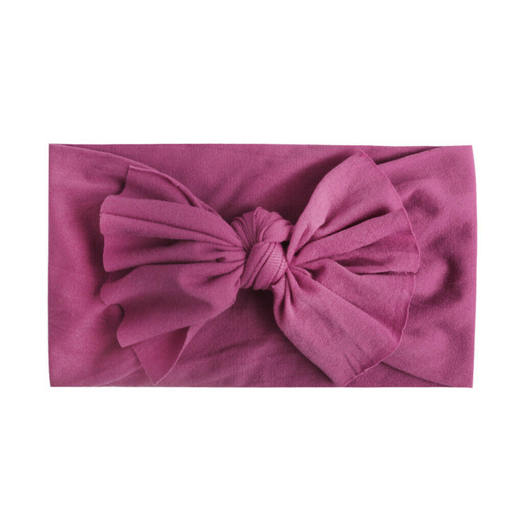 8PCS Toddler Baby Solid Headband Hair Band Bow Accessories Headwear for 0-2Years