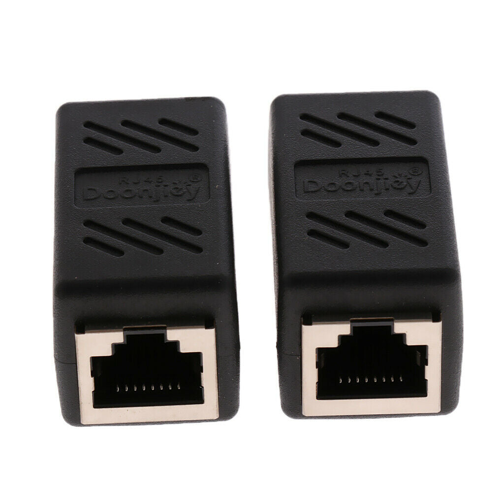 2 pieces RJ45 coupler Cat7 Cat6 Cat5e Ethernet cable extender adapter