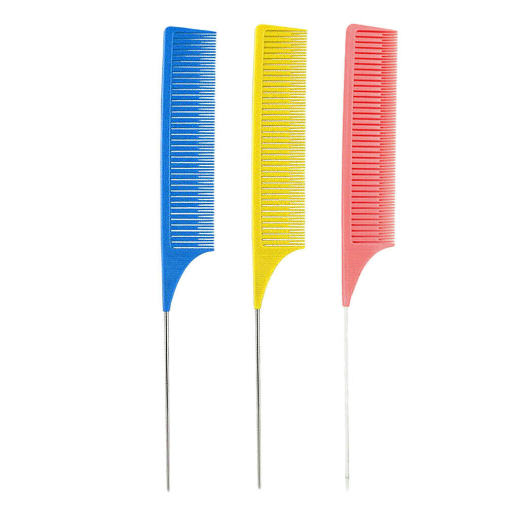 3 Pieces One-way Weaving Highlighting Foiling Hair Combs Dyeing Hair Comb