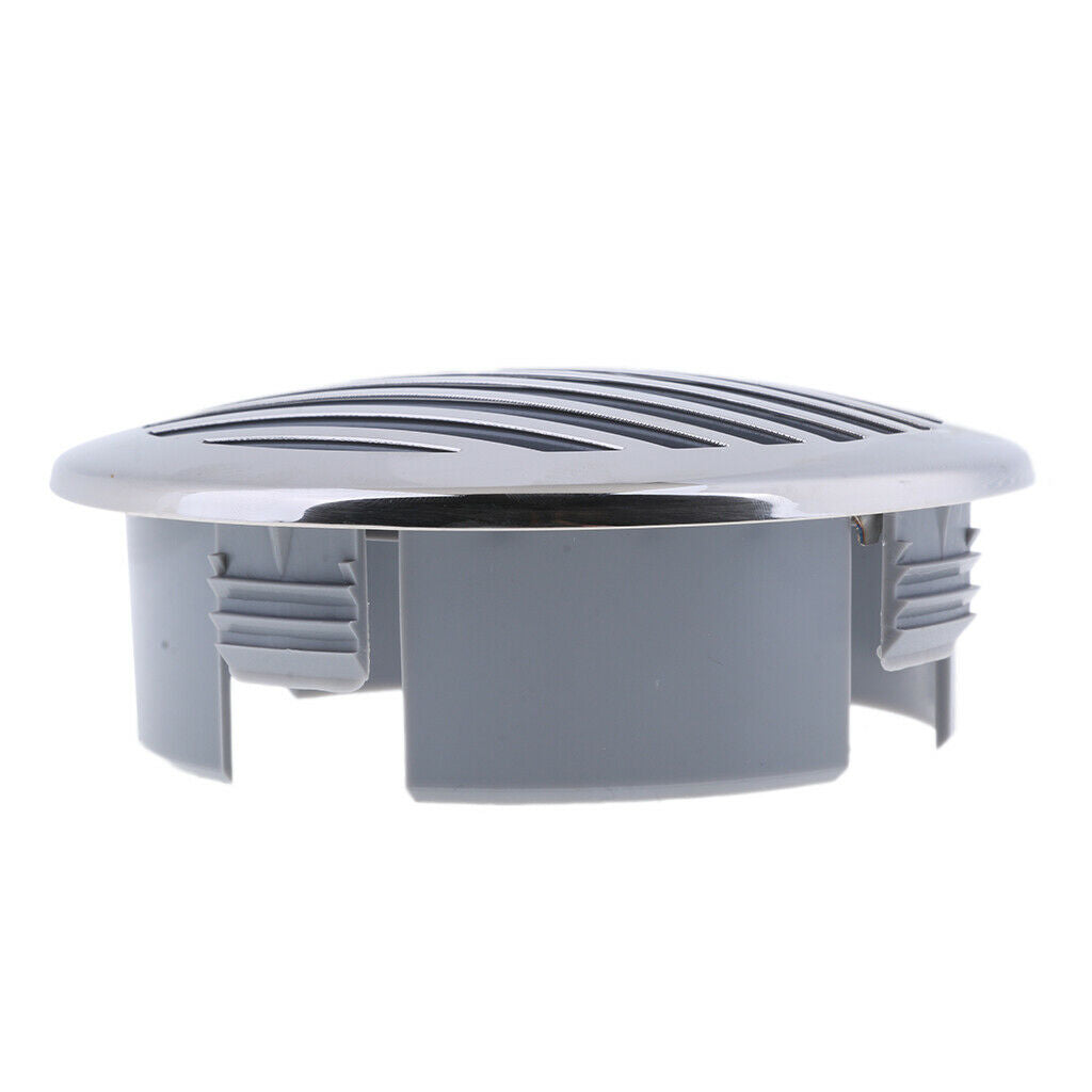 1X Round Louvered Vent - Marine Boat Air Vent, 316 Stainless Steel Caravan Vents