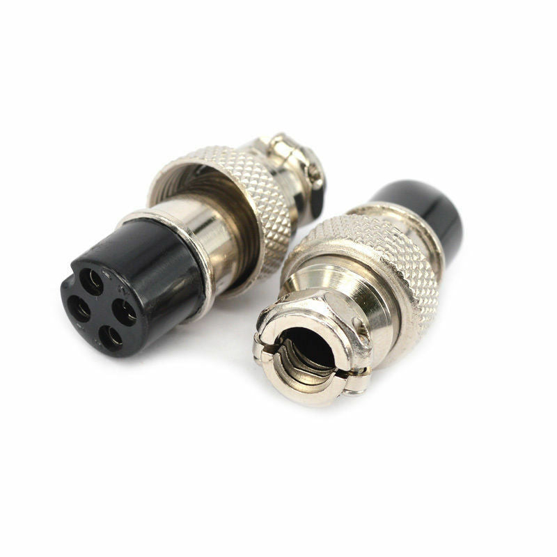 5x Aviation Plug Male & Female Wire Panel Metal Connector 16mm 4 Pin GX16-4 BDAU