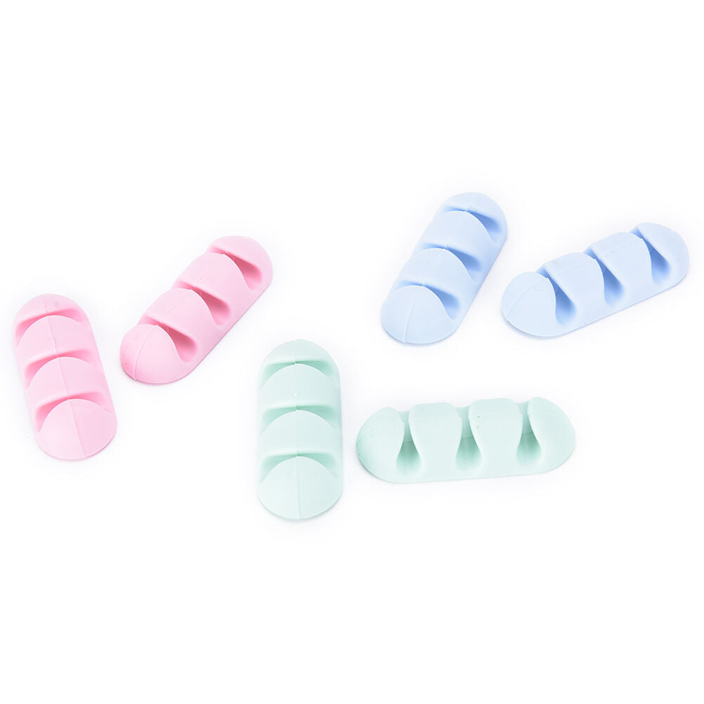 2PCS/Set Multifunction Earphone Cord Winder Cable Organizer Clips Pi.l8
