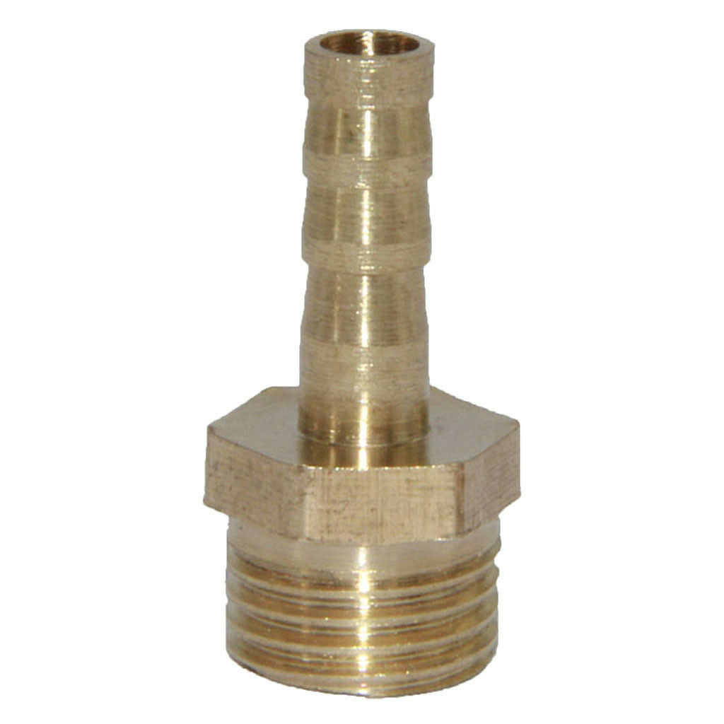 6mm 1/4" Metal Brass Garden Barbed Straight Hose Fitting Coupler Connecter