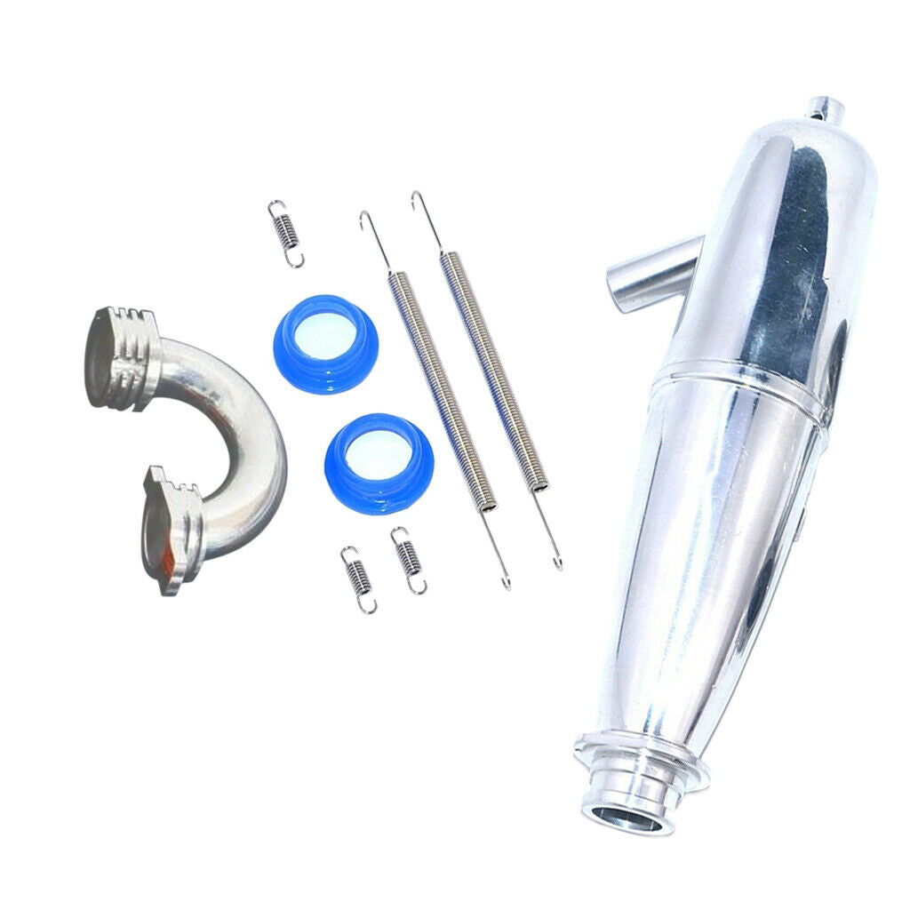 Aluminum Exhaust Muffler Pipe 1:8th RC Nitro Car Exhaust Tubing