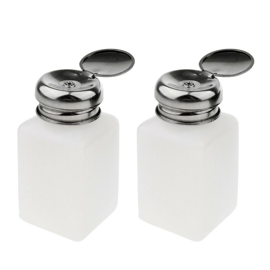 4 Pcs Nail Polish Remover Pump Dispenser Press Bottle Empty Container