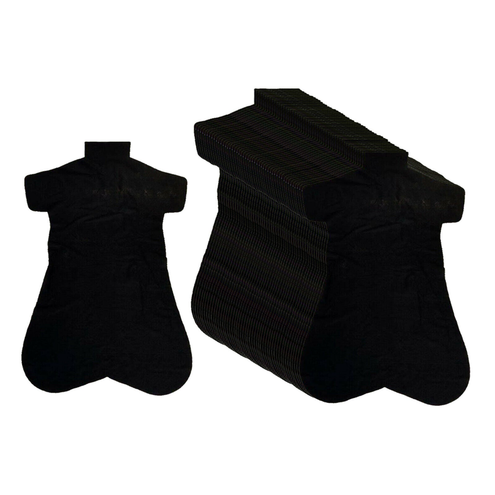 50pcs/set Disposable Back Shaped Pads Back Sheet Non-woven Fabric Black
