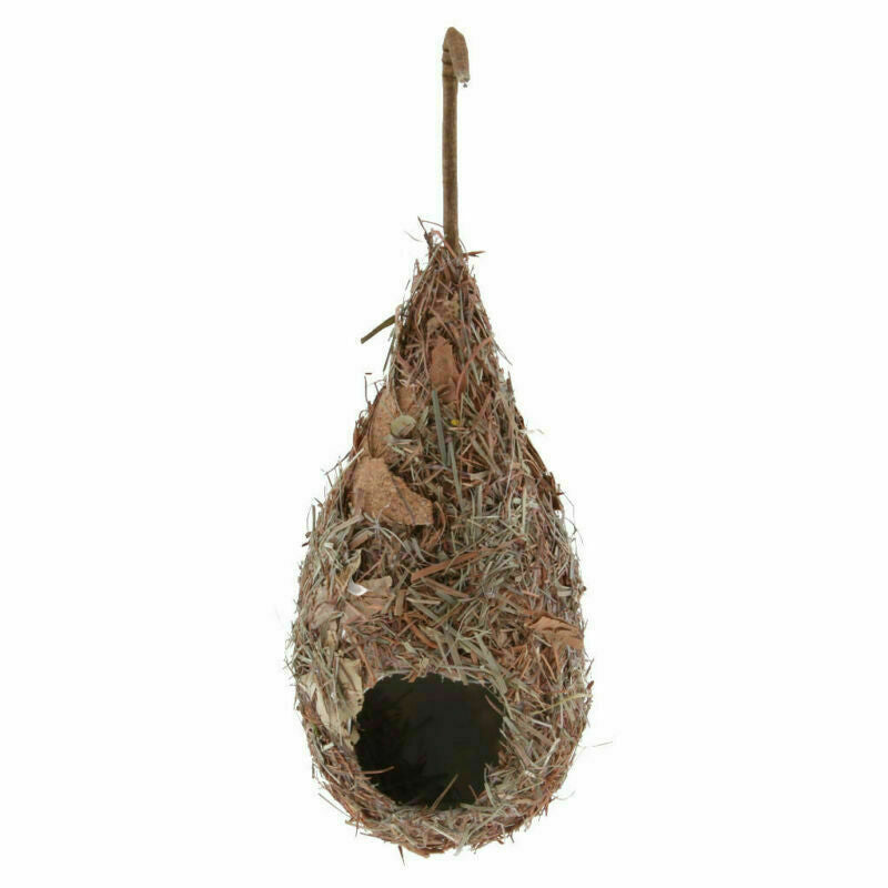 4PC Hummingbird Birdhouse for Outside Hanging Grass Hand Woven Bird Nest Decor