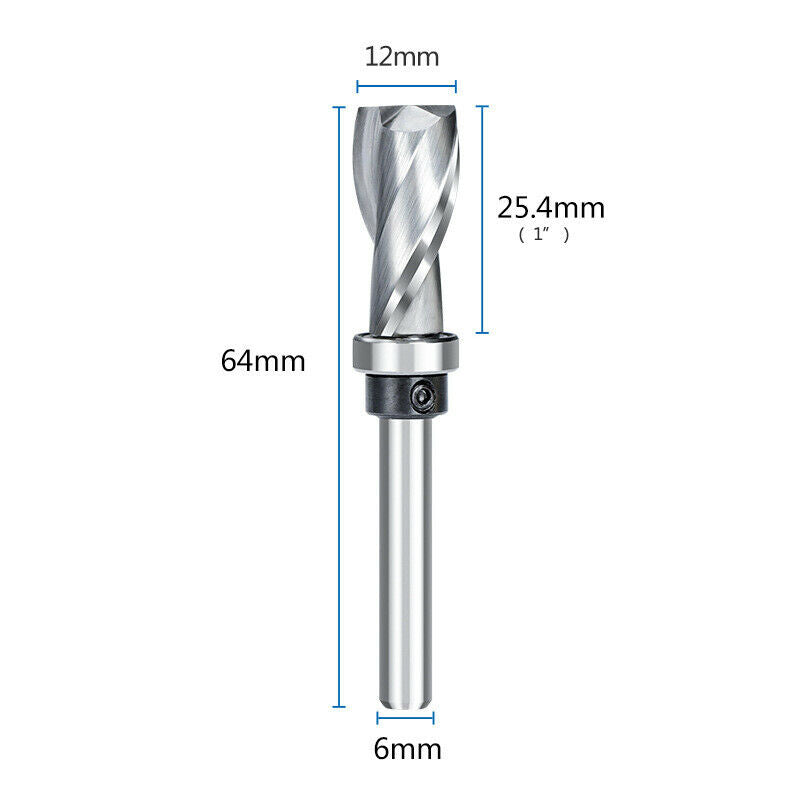 6Mm Shank Double Flute Flat Blade Carbide End Mills Engraving Milling Cutter