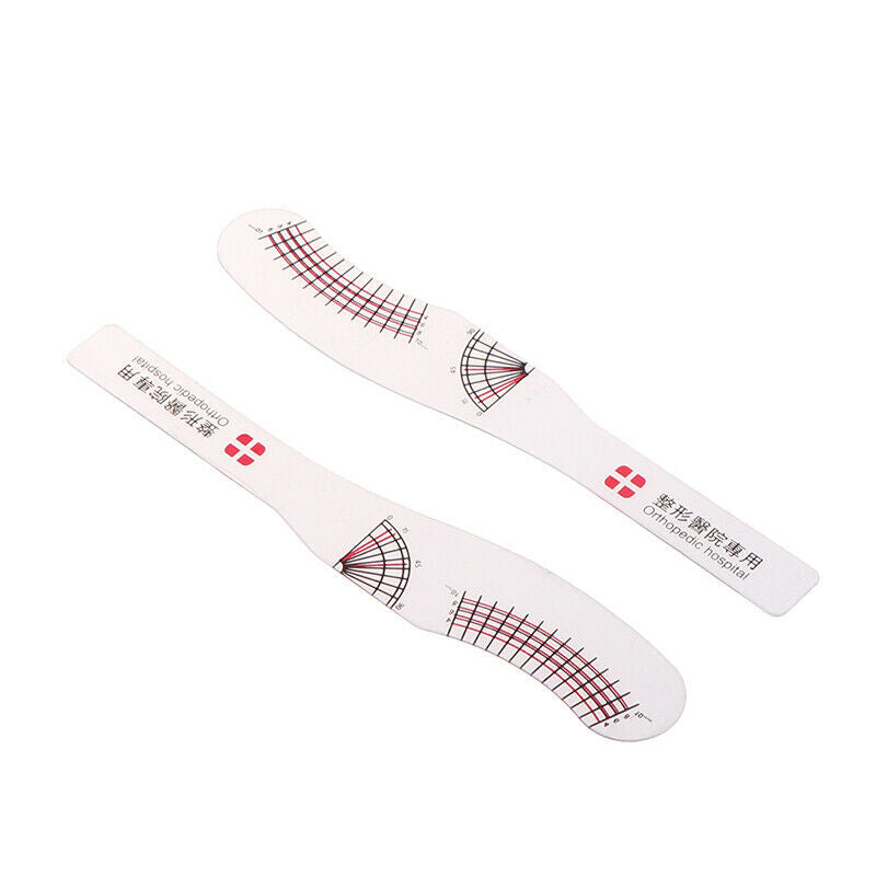 2Pc Eyelash Measuring Ruler Eyelashes Length Curling Degree Ruler Extension T Rf