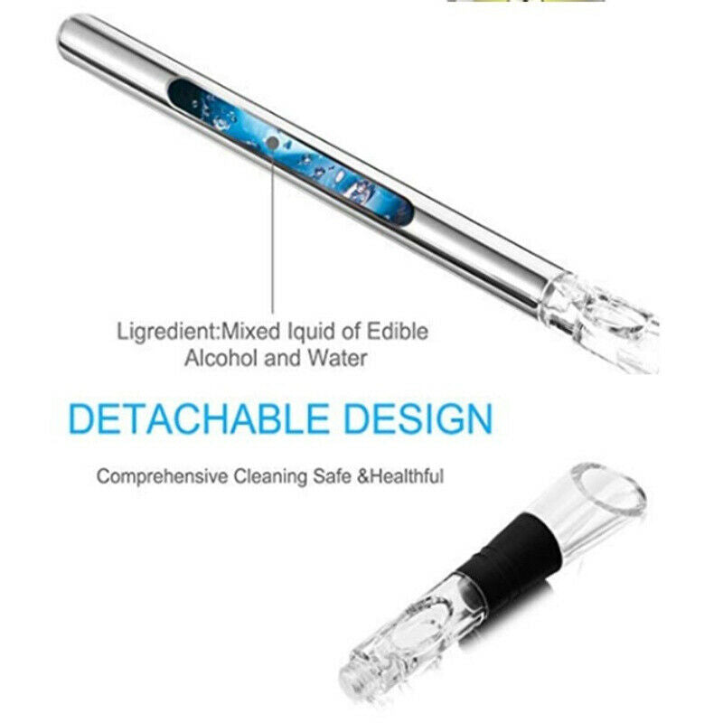 Ice Wine Chiller Stainless Steel Cooler Beer Wine Aerator Pourer Bottle St Rf