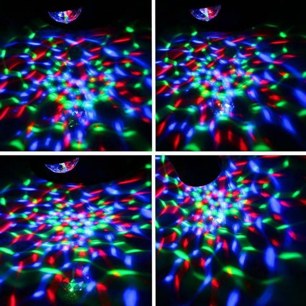 LED Colorful Rotating Stage Light USB Crystal Magic Ball DJ Disco KTV Party Lamp