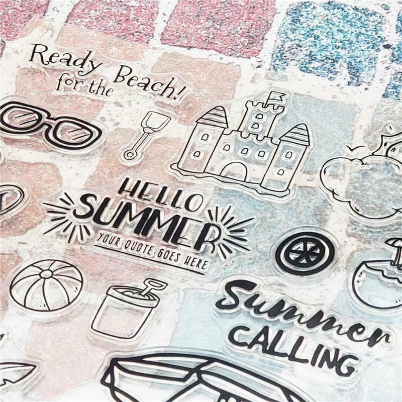 Summer Beach Silicone Clear Seal Stamp DIY Scrapbooking Embossing Photo Album