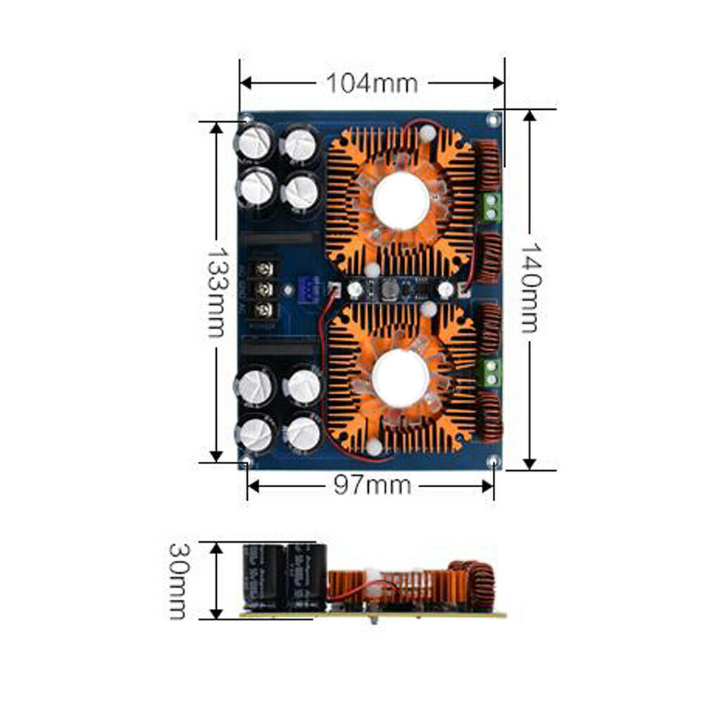 2*420W Hig Power Amplifier Board TDA8954TH Stage Amplifier Built-in Motherboard