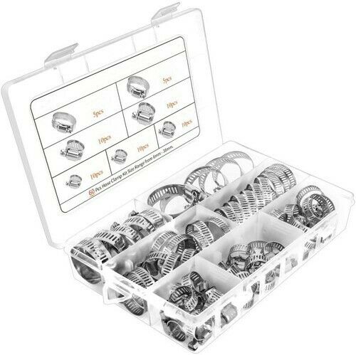 Hose Clamp Assortment Kit Fuel Line Clamp Spring Clip Water Plumbing Tube Pipe