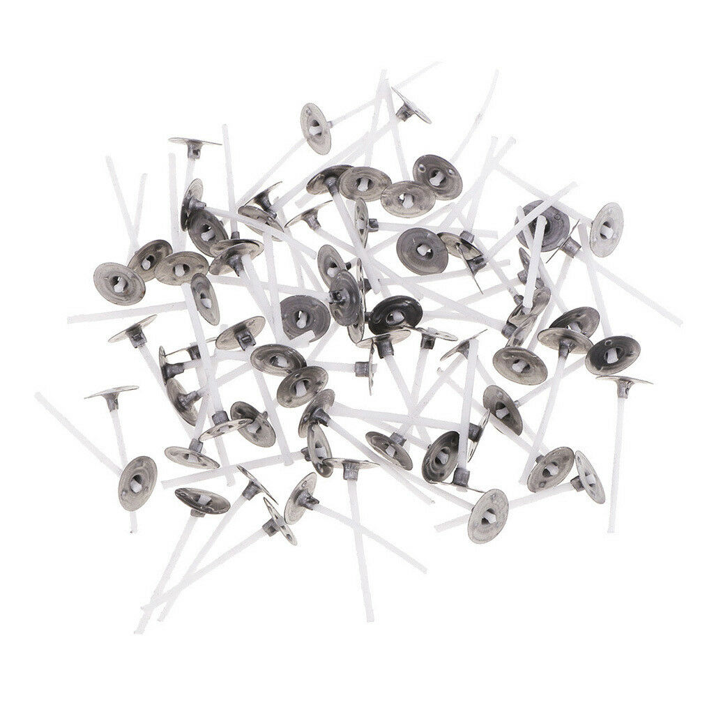 200x Pre Waxed Candle Wicks With Sustainers For Making Tea light Candles DIY