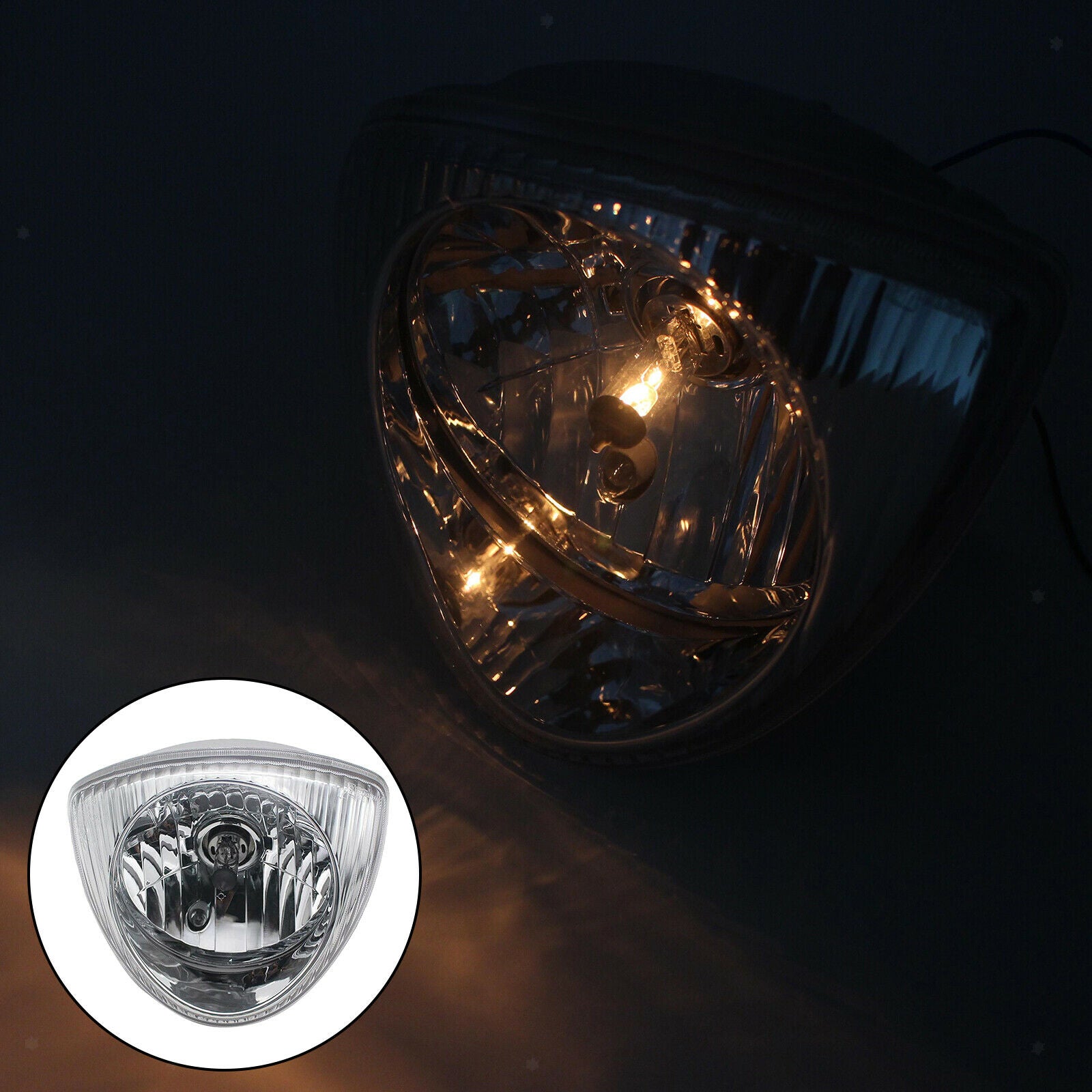 Motorcycle Front Headlight Bulbs Lamp Assembly for Vespa Fly FLY 50 2T