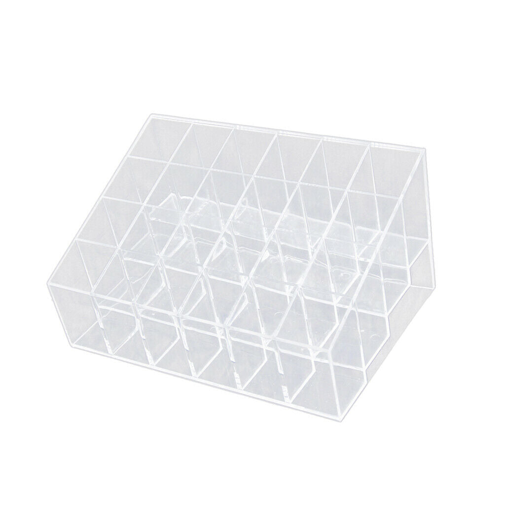 Clear Acrylic Lipstick Holder Display Stand Cosmetic Organizer Makeup Case
