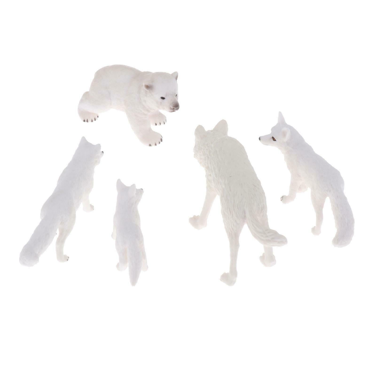 Realistic Polar Animals Figures Arctic Wildlife Animal Models Party Favors