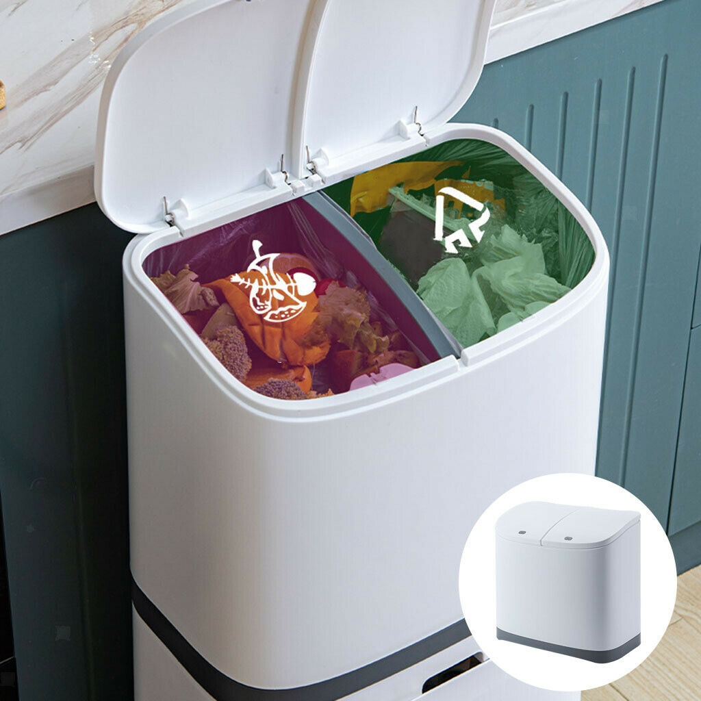 Wet and Dry Dual Trash Can Waste Bin Double-Layer Recycle Wastes Waste Bins