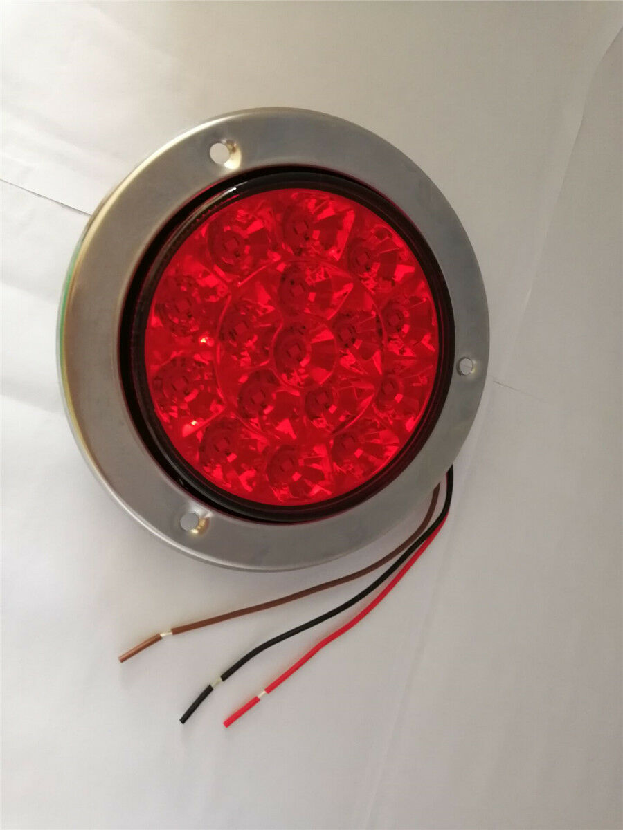 1 Pair 16-LED Super Bright White Truck Trailer Marked Tail Lights Reverse Lamps