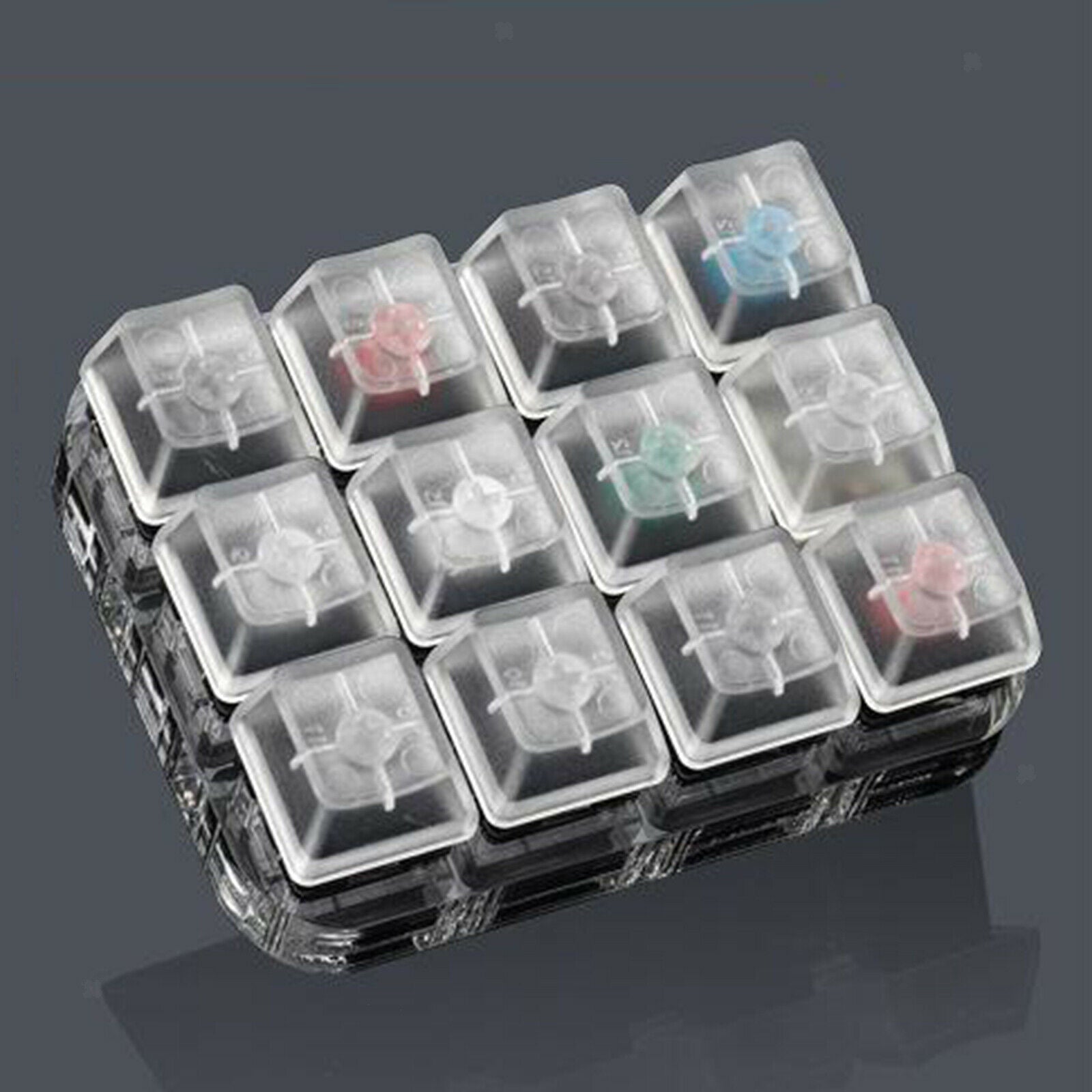 3x4 12 Cherry MX 12 Key Switch Tester Testing Tool Kit Translucent Keycaps
