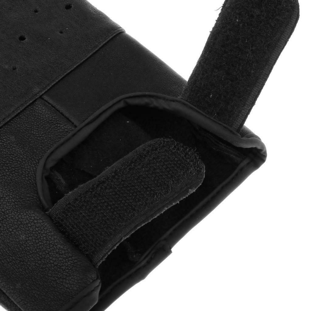 Cycle Premium Half-finger Motorcycle Gloves Made of Black Leather for Men