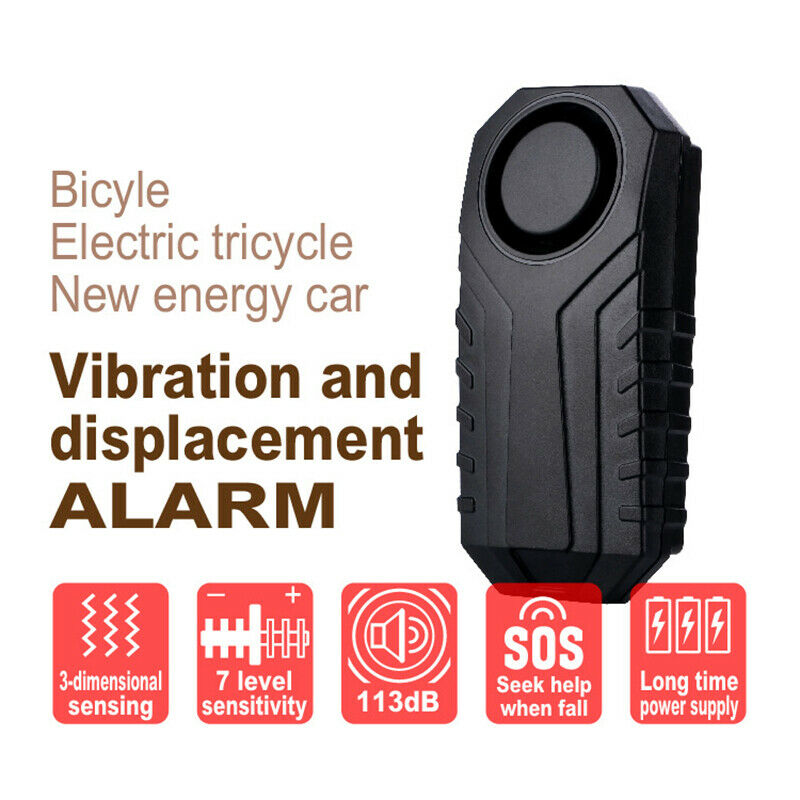 113dB Wireless Bicycle Anti-theft Alarm Waterproof Remote Control Alarm Se Lt