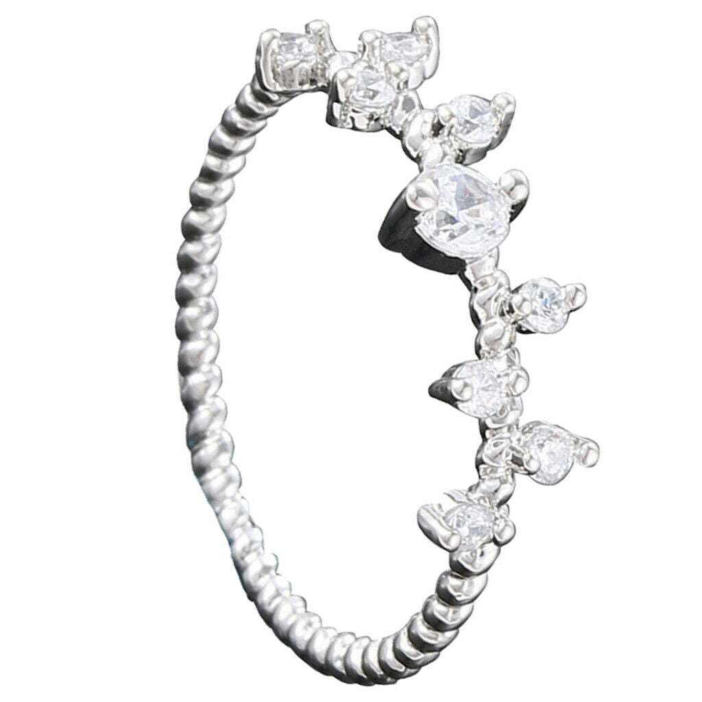 Micro AAA Rhinestone Ring Wedding Bridal Engagement Ring Fashion Jewelry 6