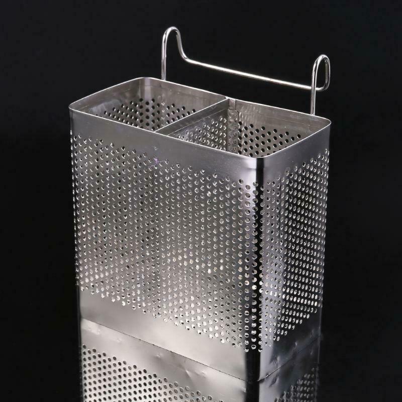 Stainless Steel Chopsticks Spoons Fork Cutlery Holder Organizer Rack Drainer