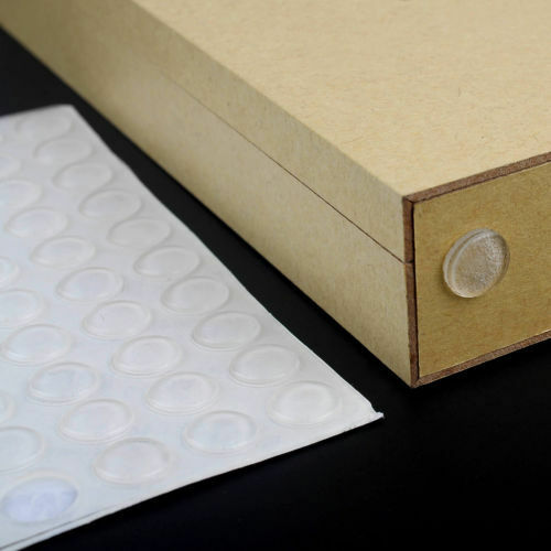 100 Pcs Rubber Self-Adhesive Feet Clear Round Bumper Door Buffer Furniture Pad