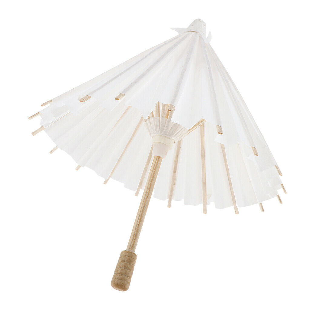 2 Sets Chinese Style Blank Oil Paper Umbrella for Children Kids DIY Graffiti