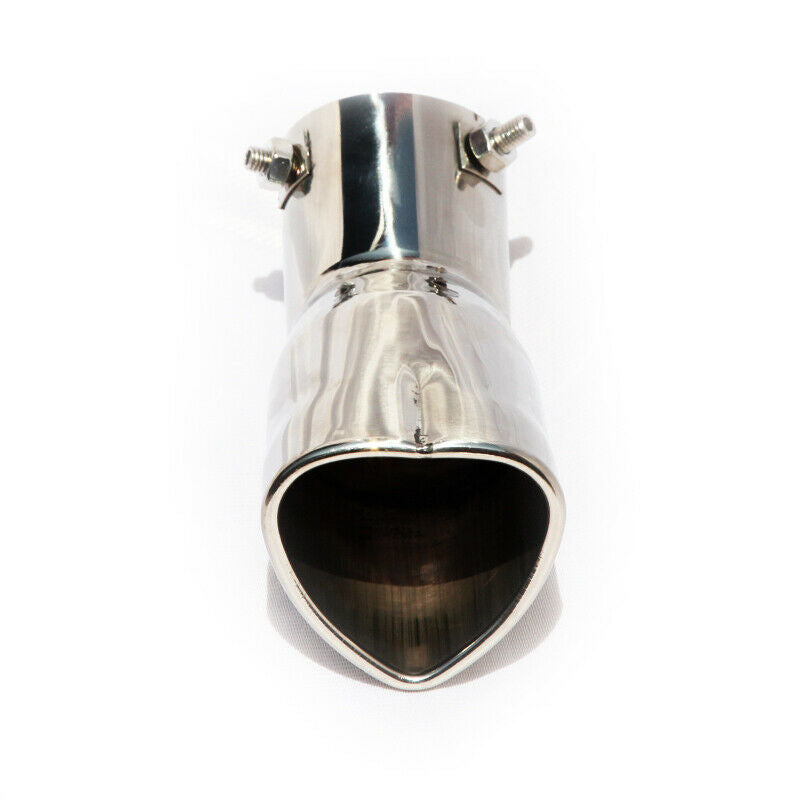 63mm Inlet Universal Exhaust Tip Pipe Car Heart Shape Tail Pipe Stainless Steel
